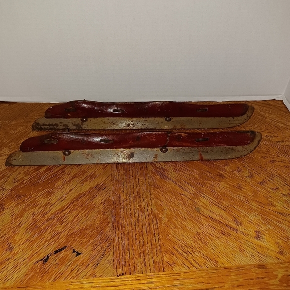 Antique Brass Iron Donoghue Racing Ice Speed Skate Shoes Union Hardware 17-1/2". - Picture 2 of 7